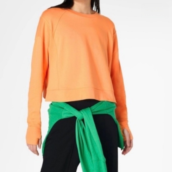Sweaty Betty After Cksss Crop Sweatshirt in Orange. Size XXL. GUC. - Picture 1 of 8
